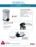 Papelero de Acero Inoxidable Slow Down 12 litros - Liquidación -  | IVA incl.